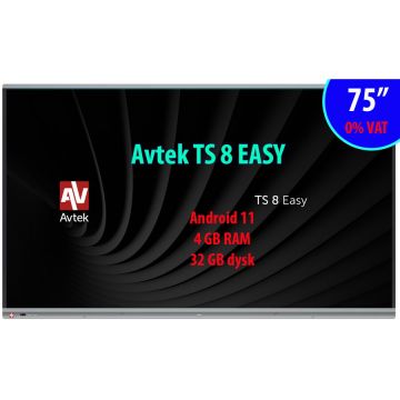 Avtek Monitor interactiv Avtek TS 8 Easy , 75 inch, 4kUHD, 60Hz, LED TFT-LCD, Gri Avtek Monitor interactiv Avtek TS 8 Easy , 75 inch, 4kUHD, 60Hz, LED TFT-LCD, Gri