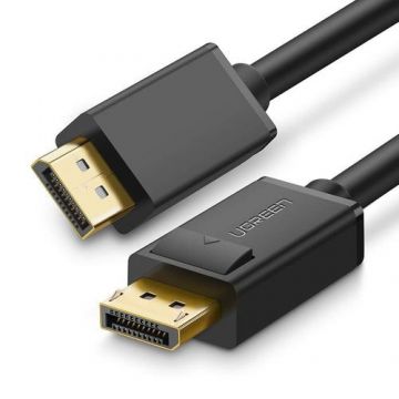 Cablu DisplayPort la DisplayPort UGREEN DP102, 4K, 3D, 2m (Negru)