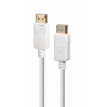 Cablu Gembird CC-DP2-6-W, DisplayPort la DisplayPort, 1.8 m, rezolutie maxima 3840x2160 (Alb)