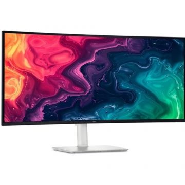 Dell Monitor VA LED Dell 34 S3425DW, UW-QHD (3440 x 1440), HDMI, Ecran curbat, Boxe, 120 Hz, 1 ms, Alb