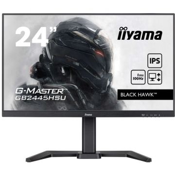 IIYAMA Monitor Gaming IPS LED Iiyama 23.8, GB2445HSU-B2, Full HD, 1920 x 1080, HDMI, DisplayPort, Pivot, 100 Hz, 1 ms , Negru IIYAMA Monitor Gaming IPS LED Iiyama 23.8, GB2445HSU-B2, Full HD, 1920 x 1080, HDMI, DisplayPort, Pivot, 100 Hz, 1 ms , Negru