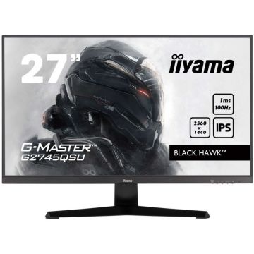 IIYAMA Monitor gaming LED IPS Iiyama G-Master G2745QSU-B2, 27, WQHD, HDMI, Display Port, 100Hz, Adaptive Sync, Black Hawk , 1 ms, Vesa, Negru IIYAMA Monitor gaming LED IPS Iiyama G-Master G2745QSU-B2, 27, WQHD, HDMI, Display Port, 100Hz, Adaptive Sync, Black Hawk , 1 ms, Vesa, Negru