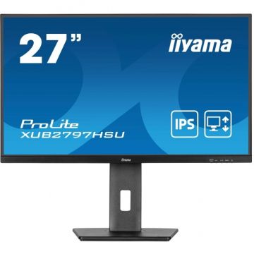 IIYAMA Monitor Iiyama XUB2797HSU-B2, 27, Full HD, 1920 x 1080, HDMi, DisplayPort, Pivot, Boxe, 100 Hz, 1 ms, Negru IIYAMA Monitor Iiyama XUB2797HSU-B2, 27, Full HD, 1920 x 1080, HDMi, DisplayPort, Pivot, Boxe, 100 Hz, 1 ms, Negru