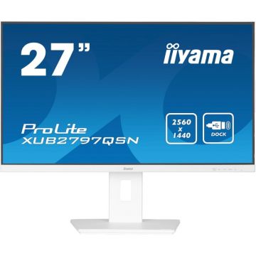 IIYAMA Monitor IPS LED Iiyama 27 XUB2797QSN-W2, QHD, 2560 x 1440, HDMI, DisplayPort, Boxe, Pivot, 100 Hz, 1 ms, Alb IIYAMA Monitor IPS LED Iiyama 27 XUB2797QSN-W2, QHD, 2560 x 1440, HDMI, DisplayPort, Boxe, Pivot, 100 Hz, 1 ms, Alb