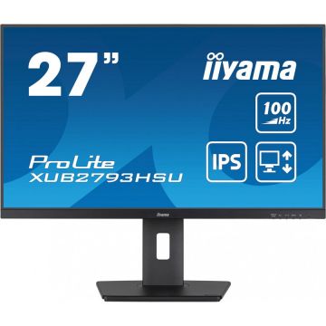IIYAMA Monitor IPS LED IIYAMA ProLite, 68.6 cm (27), 1920 x 1080, Full HD, HDMI, DisplayPort, Boxe, Pivot, Negru IIYAMA Monitor IPS LED IIYAMA ProLite, 68.6 cm (27), 1920 x 1080, Full HD, HDMI, DisplayPort, Boxe, Pivot, Negru