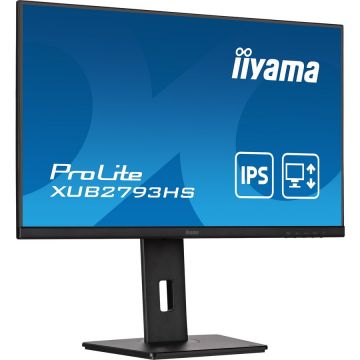 IIYAMA Monitor LED IPS Iiyama ProLite XUB2793HS-B7, 27 inch, Full HD, 100Hz 1ms, HDMI, DisplayPort, HAS FlickerFree, Negru