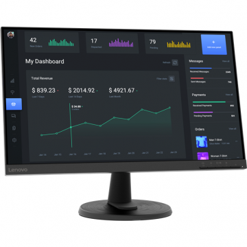 Lenovo Monitor Lenovo D24-40, 23.8, Full HD, VA, WLED, 16:9, FreeSync, 4 ms, 75 Hz, HDMI,VGA, Negru Lenovo Monitor Lenovo D24-40, 23.8, Full HD, VA, WLED, 16:9, FreeSync, 4 ms, 75 Hz, HDMI,VGA, Negru