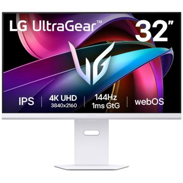 LG Monitor Gaming IPS LED LG UltraGear, 32 , 32G810SA-W, 4 UHD, 3840 x 2160, HDMI, DisplayPort, Pivot, Boxe, 144 Hz, 1 ms , Alb LG Monitor Gaming IPS LED LG UltraGear, 32 , 32G810SA-W, 4 UHD, 3840 x 2160, HDMI, DisplayPort, Pivot, Boxe, 144 Hz, 1 ms , Alb