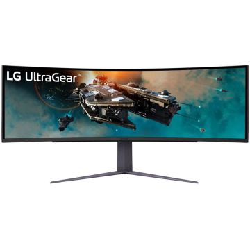 LG Monitor Gaming VA UltraWide LG UltraGear 49 49GR85DC-B, DQHD (5120 x 1440), HDMI, DisplayPort, AMD FreeSync, Ecran Curbat, 240 Hz, 1 ms, Negru