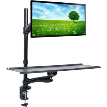 MACLEAN Suport pentru monitor si tastatura MACLEAN pentru lucru in picioare si asezat, MC-681