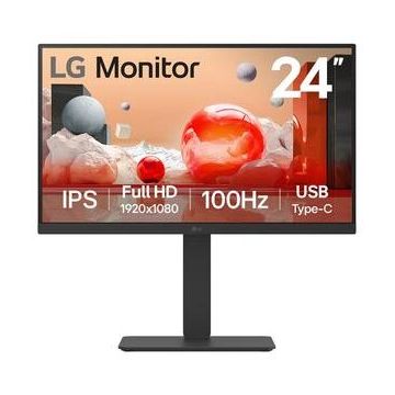 Monitor IPS LED LG 23.8inch 24BA750-B Full HD 1920 x 1080 HDMI DisplayPort Boxe Pivot Negru