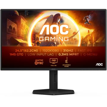 Monitor LED AOC Gaming AGON 25G4SXU 24.5 inch FHD IPS 0.3 ms 310 Hz HDR G-Sync Compatible
