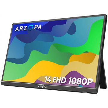 Monitor LED Arzopa Portabil A1S 14 inch FHD IPS 5 ms 60 Hz USB-C HDR