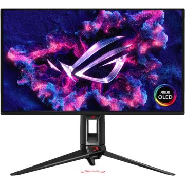 Monitor LED ASUS Gaming ROG Swift PG27UCDM 27 inch UHD QD-OLED 0.03 ms 240 Hz USB-C HDR FreeSync Premium Pro & G-Sync Compatible