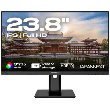Monitor LED JAPANNEXT IPS238FHDR 23.8 inch FHD IPS 14 ms 75 Hz HDR FreeSync