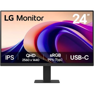 Monitor LED LG 24U631A-B 23.8 inch QHD IPS 5 ms 100 Hz USB-C HDR