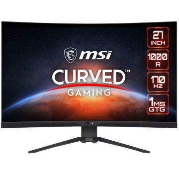 Monitor LED MSI Gaming Curbat 27 inch QHD VA 1 ms 170 Hz HDR USB-C
