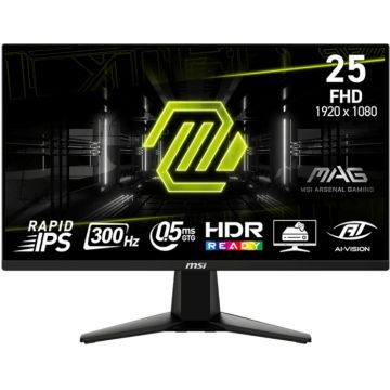 Monitor LED MSI Gaming MAG 255XF 24.5 inch FHD IPS 0.5 ms 300 Hz FreeSync Premium HDR