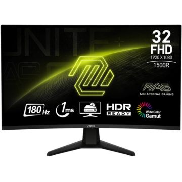 Monitor LED MSI Gaming MAG 32C6 Curbat 31.5 inch FHD VA 1 ms 180 Hz HDR