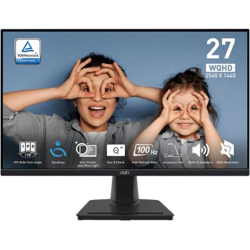 Monitor LED MSI Pro MP275Q 27 inch QHD IPS 1 ms 100 Hz HDR