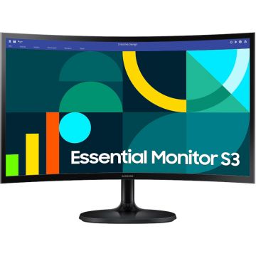Monitor LED Samsung Essential S3 S36GD LS24D360GAUXEN Curbat 24 inch FHD VA 4 ms 100 Hz