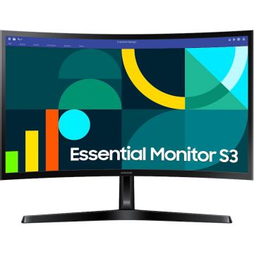 Monitor LED Samsung Essential S3 S36GD LS24D366GAUXEN Curbat 24 inch FHD VA 4 ms 100 Hz
