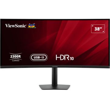 Monitor LED ViewSonic VA3820C Curbat 37.5 inch UWQHD+ IPS 4.8 ms 75 Hz USB-C HDR