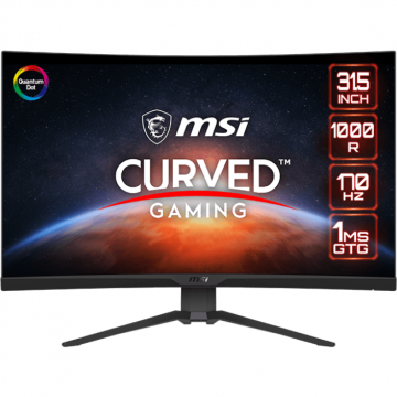 MSI Monitor gaming, ecran curbat, MSI MAG 325CQRF-QD, 31.5, VA LED, QHD 2560x1440,1 ms, 170 Hz