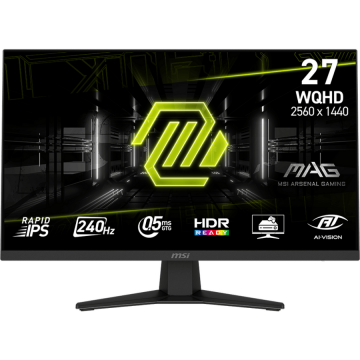 MSI Monitor gaming MSI MAG 274QFDE X24, 27 inch, WQHD, Rapid-IPS, Adaptive-Sync, 240Hz, 1 ms, Negru
