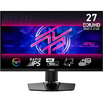MSI Monitor gaming MSI MPG 274URFDE QD, 27 inch, UltraHD/4K, Rapid-IPS, Quantum-Dot, 160Hz, 0,5 ms, Negru