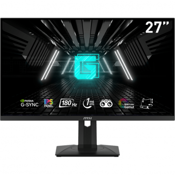 MSI Monitor Gaming, Rapid IPS LED, MSI, 27, Full HD 1920 x 1080, HDMI, DisplayPort, 180 Hz, 1 ms, Negru
