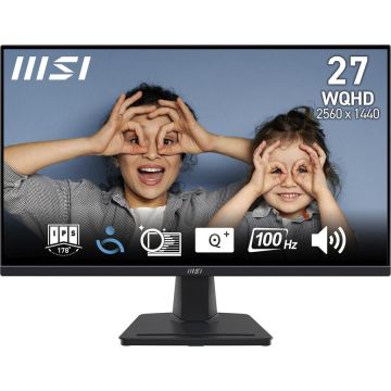 MSI Monitor LED MSI PRO MP275QDE, Display 27 WQHD 2560 x 1440, IPS, Adaptive-Sync, HDR, 100Hz, Negru