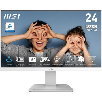 MSI Monitor MSI Pro MP2412W, 23.8, VA, Full HD, 1ms, 100Hz, Alb