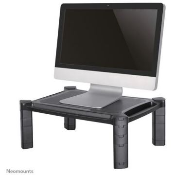 NEOMOUNTS Stand-inaltator pentru monitor sau laptop Neomounts NSMONITOR20, Diagonala 10-32, Greutate maxima 10 kg, Reglabil pe inaltime, Negru