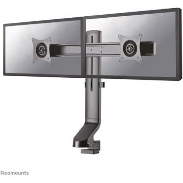 NEOMOUNTS Suport birou dual pentru monitoare Neomounts FPMA-D860DBLACK, Diagonala 10-27, Greutate maxima 7kg per monitor, VESA 75x75~100x100, Negru