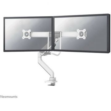 NEOMOUNTS Suport birou dublu pentru monitoare Neomounts DS75-450WH2, Diagonala 17-32, Greutate maxima 8kg per monitor, VESA 75x75~100x100, Alb