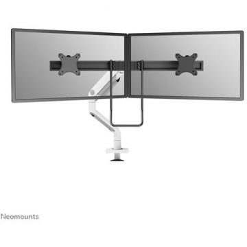 NEOMOUNTS Suport birou dublu pentru monitoare Neomounts DS75S-950WH2, Diagonala 17-32, Greutate maxima 8kg per monitor,  VESA 75x75~100x100, Alb