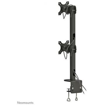 NEOMOUNTS Suport birou dublu pentru monitoare NEOMOUNTS FPMA-D960DVBLACKPLUS, Pentru 2 monitoare, compatibilitate dimensiune display 17- 49, Greutate maxima 15 kg per monitor, VESA 75x75 ~ 100x100, Negru