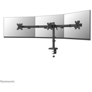 NEOMOUNTS Suport birou triplu pentru monitoare NEOMOUNTS DS60-600BL3, Pentru 3 monitoare, Diagonala 10-27, Greutate maxima 6 kg per monitor, VESA 75x75~100x100, Negru