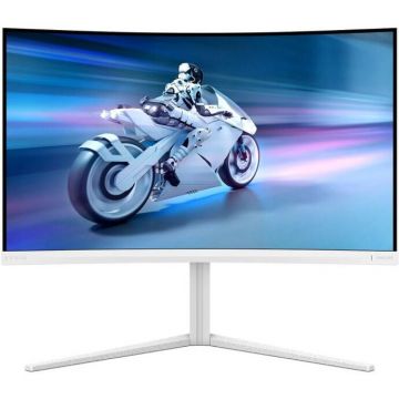 Philips Monitor Gaming VA LED Philips 31.5 32M2C5501/00, QHD (2560 x 1440), HDMI, DisplayPort, Ecran curbat, 180 Hz, 1 ms (Alb)