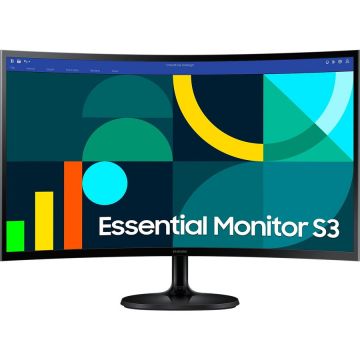Samsung Monitor curbat SAMSUNG Essential S36GD S27D364GAU, Display 27 Full HD 1920 x 1080, LED, VA, 100Hz, Negru