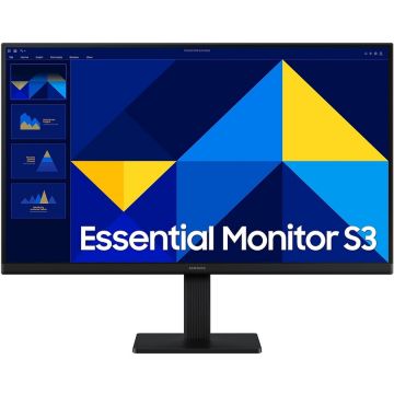 Samsung Monitor LED Samsung Essential S3, 27, IPS, Full HD, 100Hz, AMD Freesync, Negru