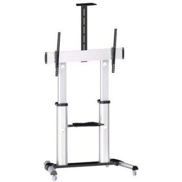 Sunne Suport TV mobil Sunne S22 VESA1000x600, reglabil, 60-100, argintiu/negru
