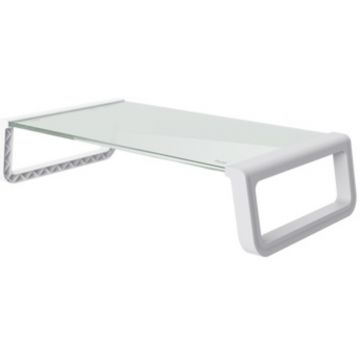 Suport TV / Monitor Trust Monta Tempered glass monitor stand, White