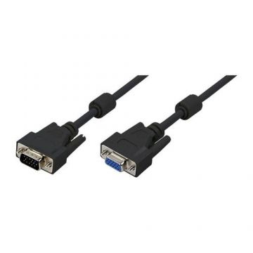 Cablu LOGILINK CV0006, VGA - VGA, 5m, dublu ecranat, Full HD/60Hz (Negru)