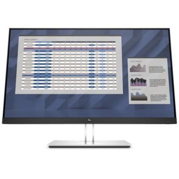 Monitor IPS LED HP 27inch E27 G4, Full HD (1920 x 1080), VGA, HDMI, DisplayPort (Negru/Argintiu)