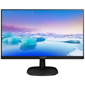 Monitor IPS LED Philips 23.8inch 243V7QDSB/00, Full HD (1920 x 1080), VGA, DVI, HDMI, 5 ms (Negru)