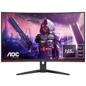 Monitor LED AOC Gaming CQ32G2SE/BK Curbat 31.5 inch 1 ms Negru FreeSync Premium 165 Hz