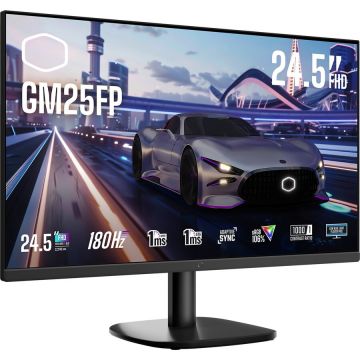 COOLER MASTER Monitor gaming  IPS LED Cooler Master GM25FP, 24.5 inch, FullHD, HDMI, DisplayPort, Boxe, 180Hz, 1 ms,  Negru