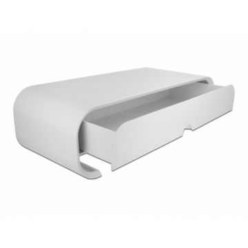 Delock Suport monitor max 40Kg cu 1 sertar Alb, Delock 18324
